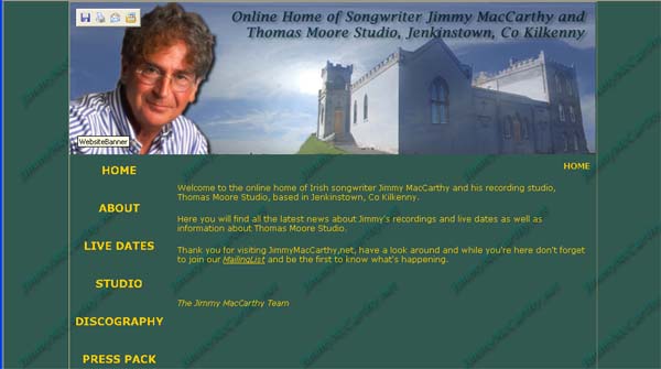 JimmyMacCarthy.net Screenshot